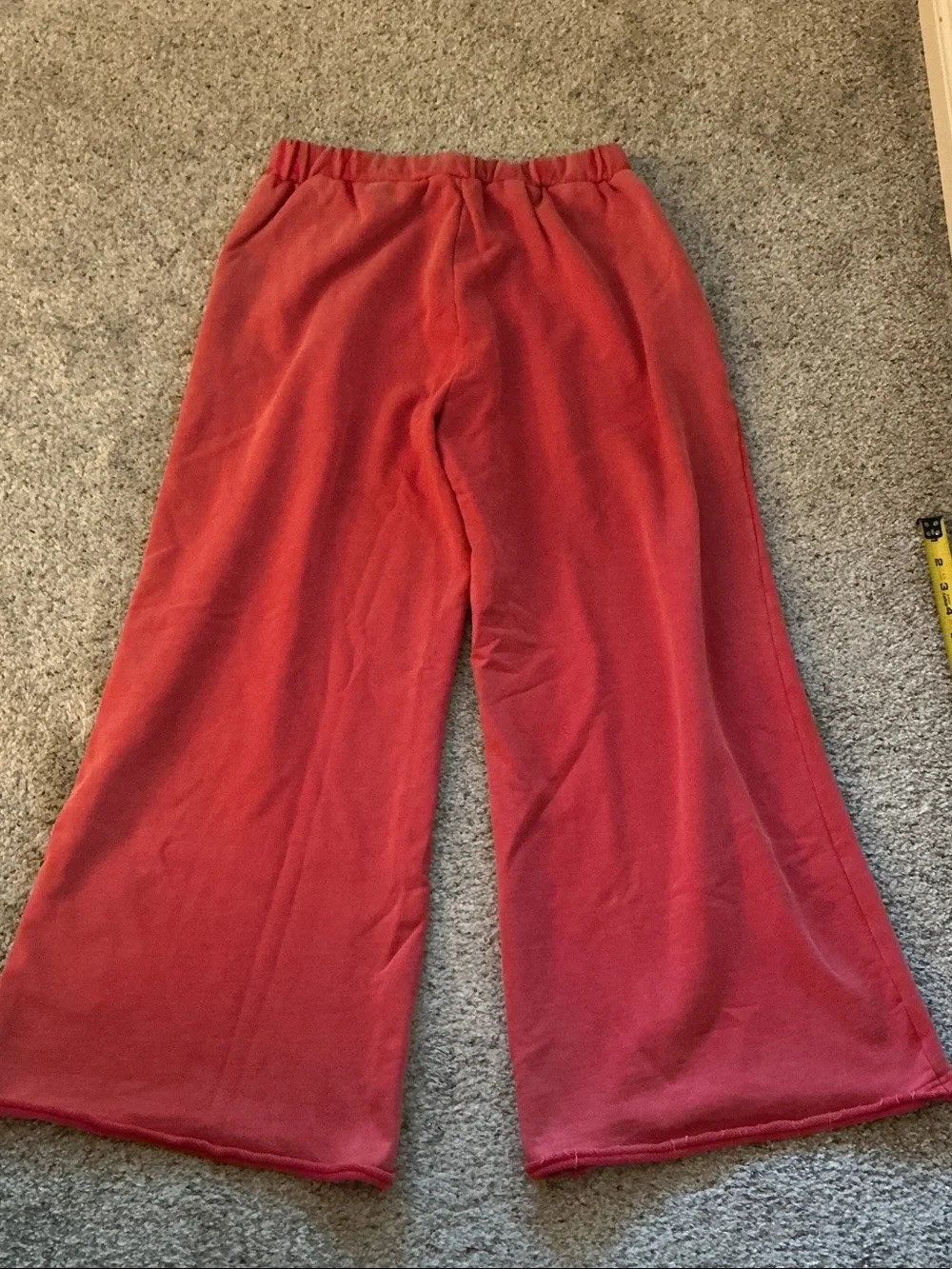 POL Wide-Leg Red Lounge Pants with Plaid Pockets - Picture 10 of 10